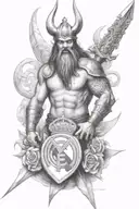 real madrid viking tattoo design idea