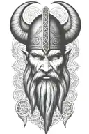 viking face tattoo design idea