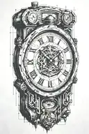 90+ minute sub digital clock tattoo design idea