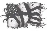 straight  flag written inside tattoo design idea