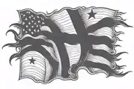 straight  flag written inside tattoo design idea