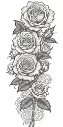 real madrid roses growing tattoo design idea