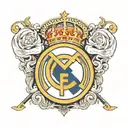 small Real Madrid tattoo design idea