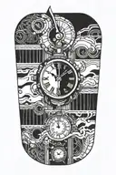 90+ minute sub digital clock tattoo design idea