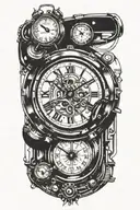 90+ minute sub digital clock tattoo design idea