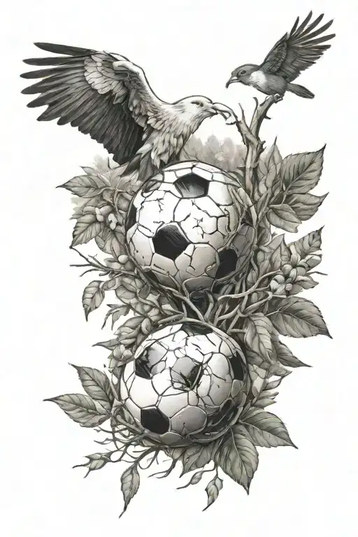 FOOTBALL AND NATURE TREK TRUST tattoo design idea