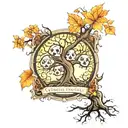Haunted Family tree tattoo design idea
