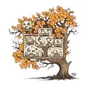 Haunted Family tree tattoo design idea