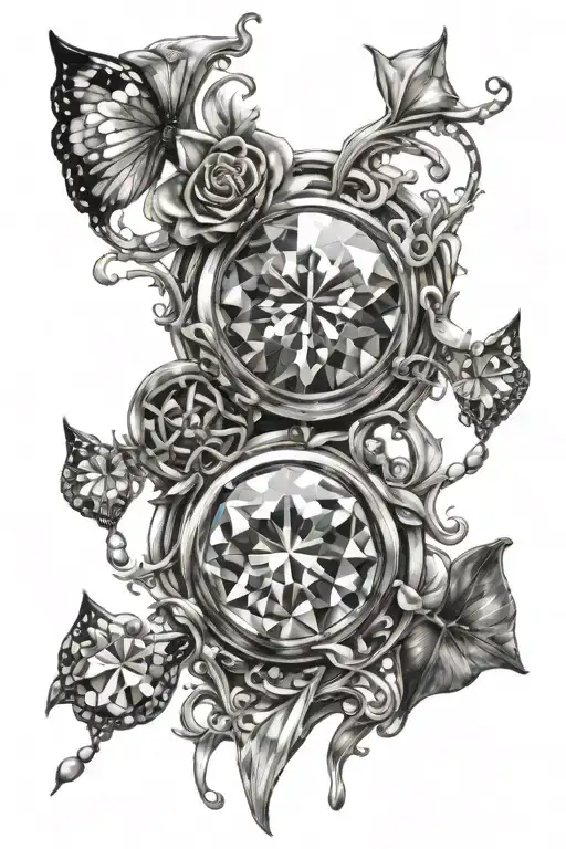 pressure to diamond tattoo design idea