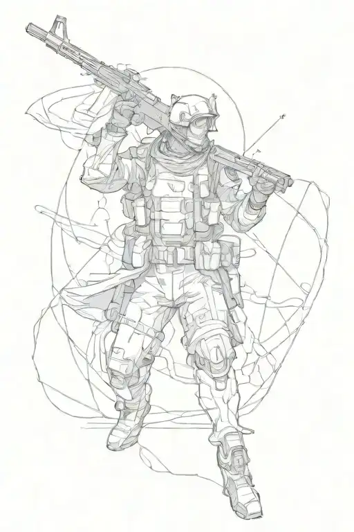 If you want peace, prepare for war tattoo design idea