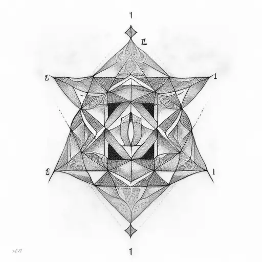 A dotwork tattoo featuring a stylized graph with the compound interest formula tattoo design idea