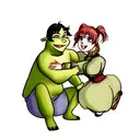 shrek y fiona tattoo design idea