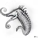 seahorse tattoo design idea