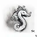 seahorse tattoo design idea