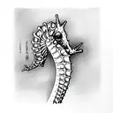 seahorse tattoo design idea