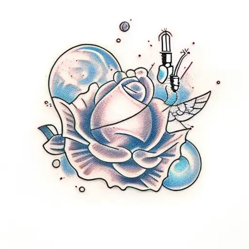 a light bulb tattoo design idea