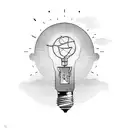 a light bulb tattoo design idea