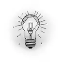 a light bulb tattoo design idea