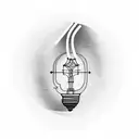 a light bulb tattoo design idea