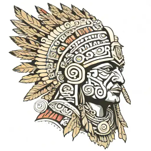 aztec warrior tattoo design idea