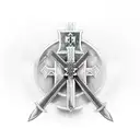 knights Templar warrior with shield and sword kneeling in front of Christ on the cross tattoo design idea