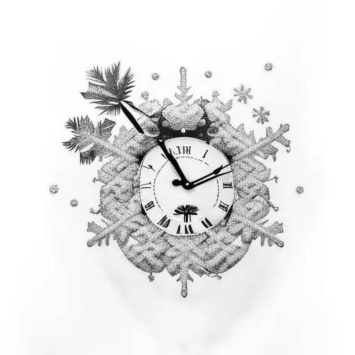 forearm sleeve with smoke, elephant, snowflake, palm tree, clock, cross,, entrepreneur  tattoo design idea
