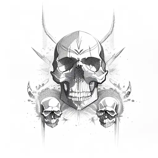 skull king tattoo design idea