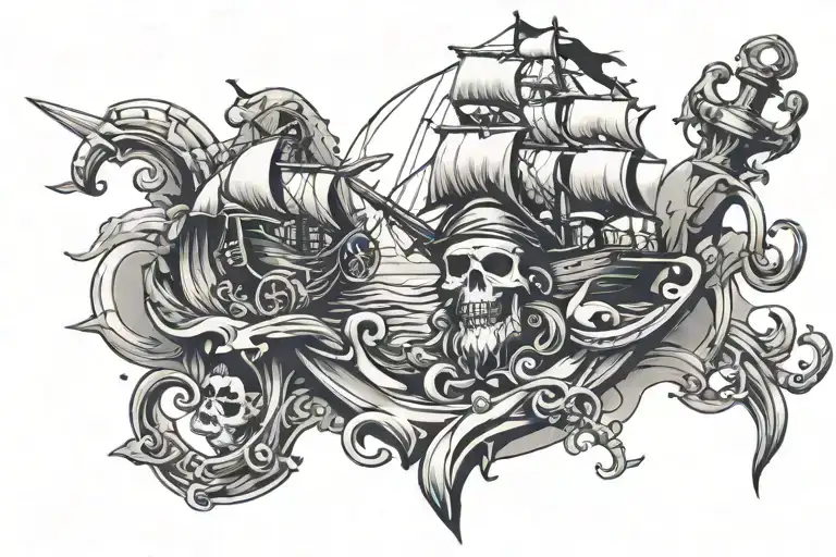 Pirate tattoo design idea