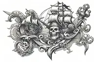Pirate tattoo design idea