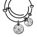 charm bracelet tattoo design idea