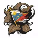 philippines englang flag tattoo design idea