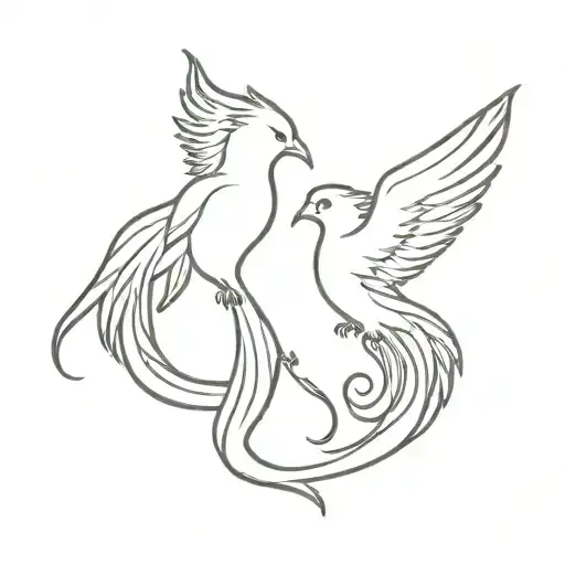 phoenix love divorced single mom  tattoo design idea