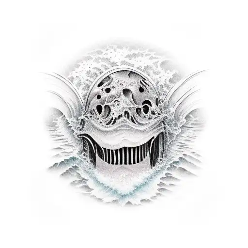 tsunami tattoo design idea