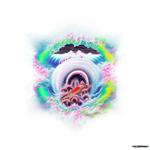 tsunami tattoo design idea