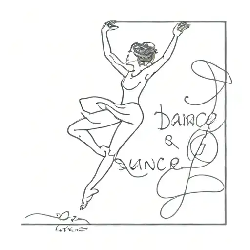 Dance lyrics incorporated tattoo design idea