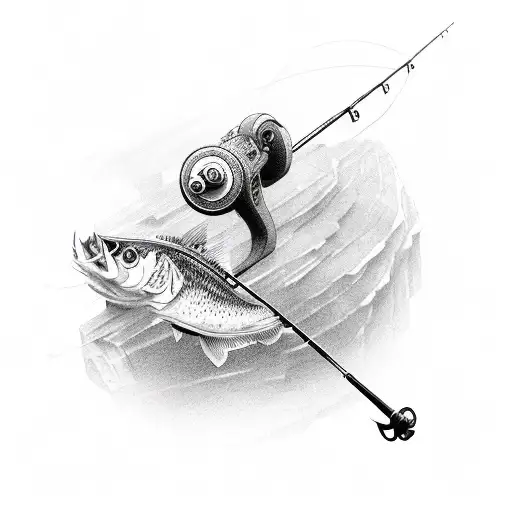 fly fishing rod tattoo