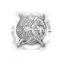 continents tattoo design idea