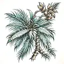 date palm seedling tattoo design idea