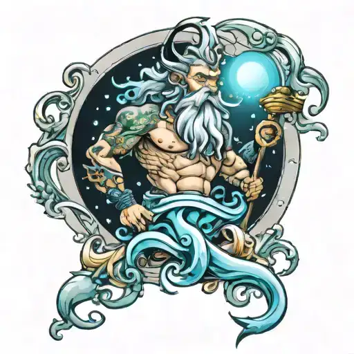 Neptune tattoo design idea