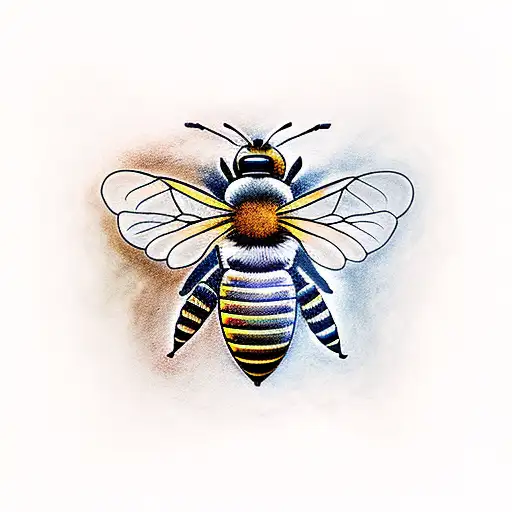 Honey Bee tattoo design idea