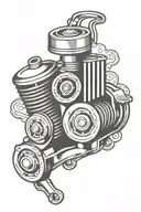 engine pistons tattoo design idea