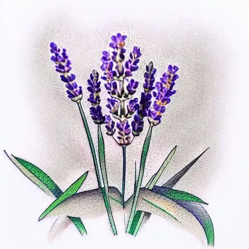 Lavender tattoo design idea