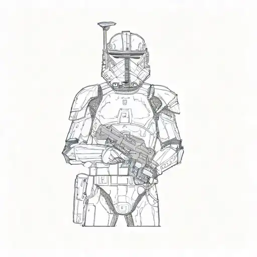 a star wars clone trooper tattoo design idea
