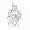 a star wars clone trooper tattoo design idea