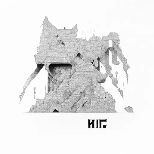 bricks tattoo design idea