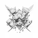 bricks tattoo design idea