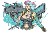 Cyberpunk 2077 tattoo design idea