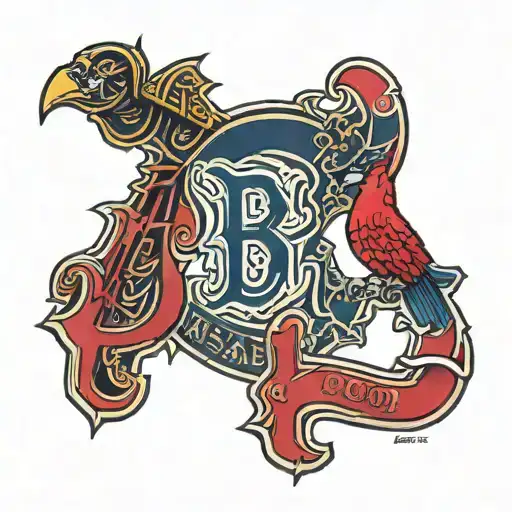 Massachusetts and Red Sox B and 617  tattoo design idea