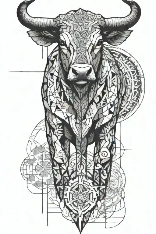 biblical calf sacrifice tattoo design idea