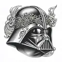 darth Vader mask tattoo design idea